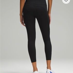 Lululemon Black Fast and Free 25 inch Leggings